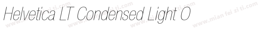 Helvetica LT Condensed Light Oblique字体转换